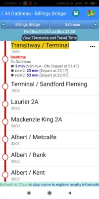 Ottawa Bus Tracker android App screenshot 4