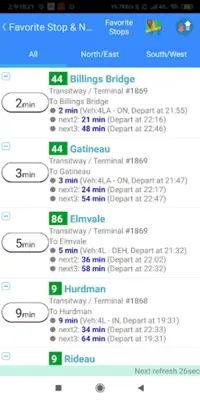 Ottawa Bus Tracker android App screenshot 5